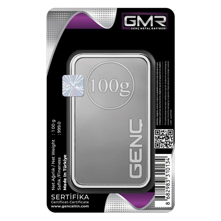 EG Kuyumculuk 2 Adet 100 gr Gümüş Külçe Gmr